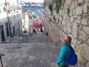 stairs down to the river in Porto